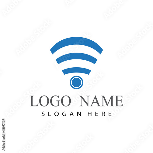 internet cable logo  and symbol design vector