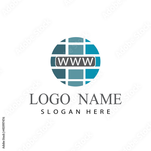 internet cable logo  and symbol design vector