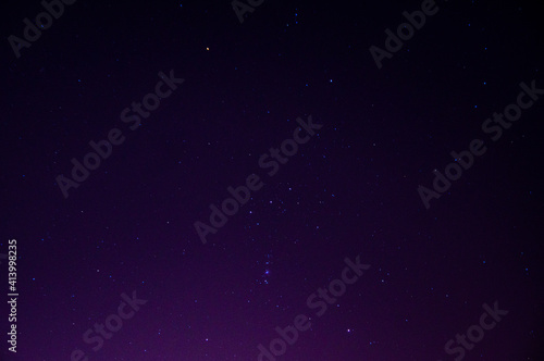 Space stars with orion galaxy in the night sky