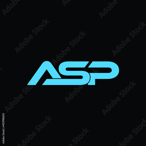 asp letter logo design 