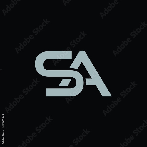 sa letter logo design  photo