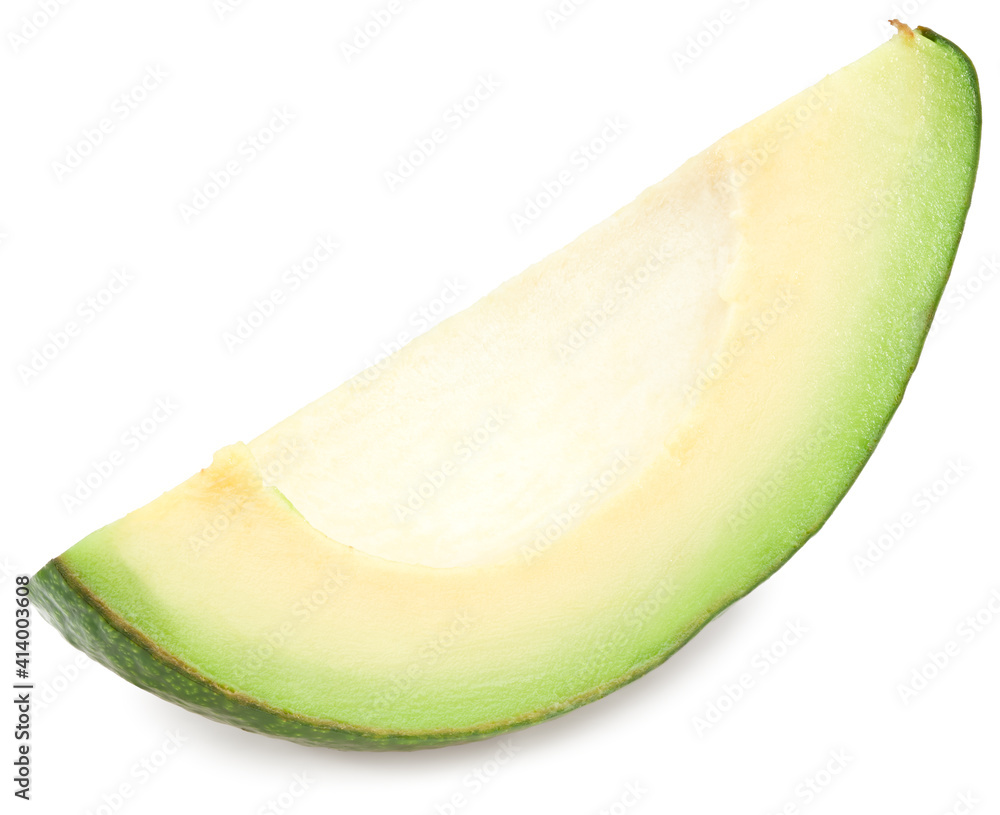 fresh sliced avocado isolated on white background. full depth of field. clipping path fresh sliced avocado isolated on white background. full depth of field. clipping path