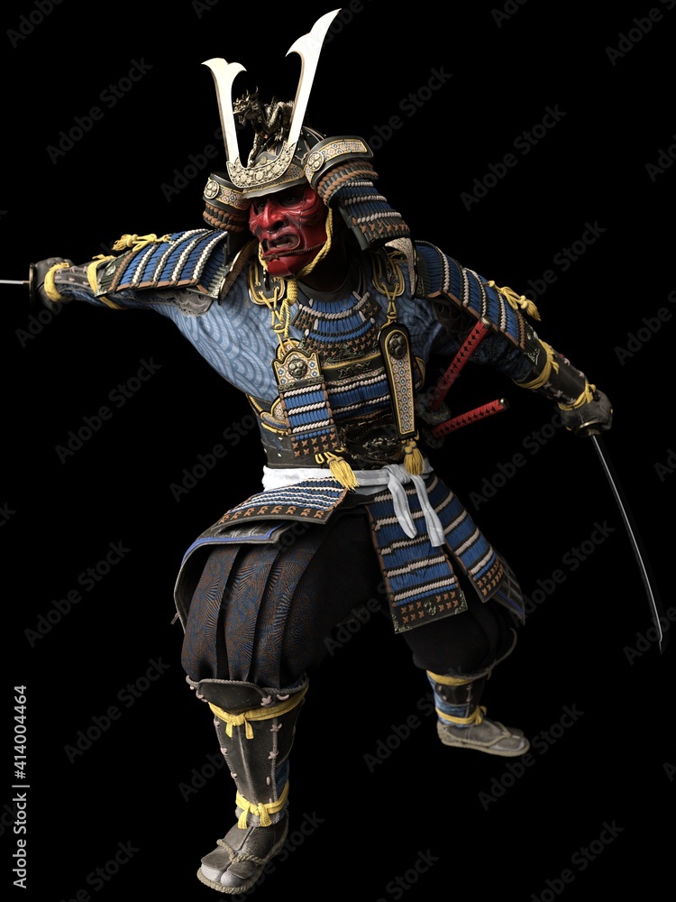Software rendering Japanese armor samurai Software rendering Japanese armor samurai