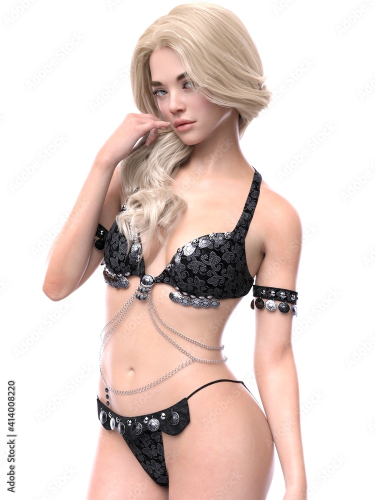 Fototapeta premium Software rendering of dancer bust