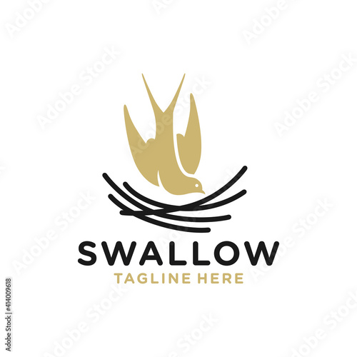 modern swallow's nest logo
