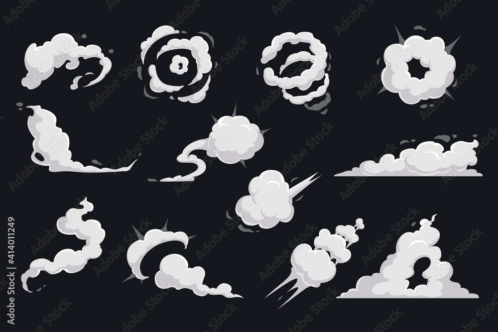 Motion Steam On Black Background - Stock Motion Graphics