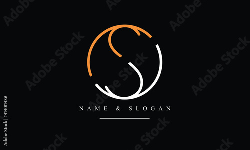 OS, SO, O, S abstract letters logo monogram