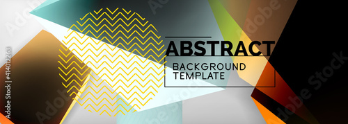 Low poly 3d geometric shapes, minimal abstract background. Vector illustrations for covers, banners, flyers and posters and other