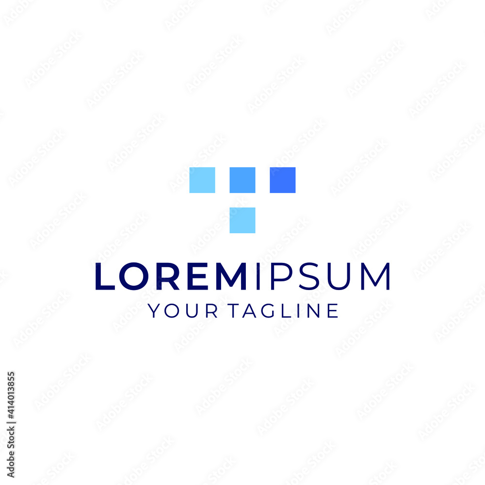 letter T box logo vector modern simple geometric concepts letter T box logo vector modern simple geometric concepts