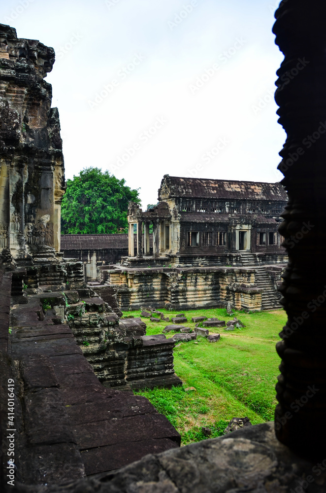 The view of Angkor Wat temple in Siem Reap in Cambodia