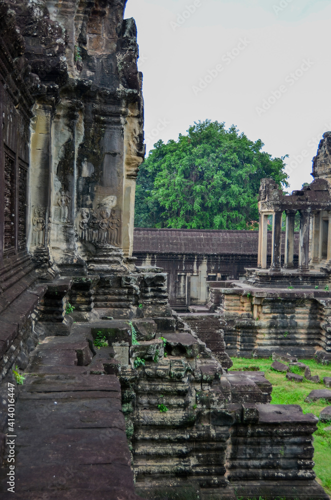 The view of Angkor Wat temple in Siem Reap in Cambodia