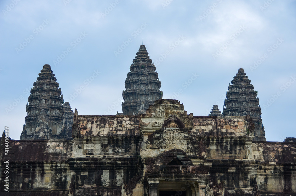 The view of Angkor Wat temple in Siem Reap in Cambodia