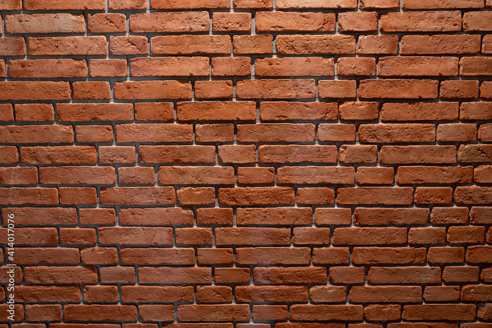 Obraz premium ceglana ściana, z czerwonej palonej starej rustykalnej cegły