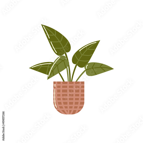 potted plant garden decoration icon isolated design