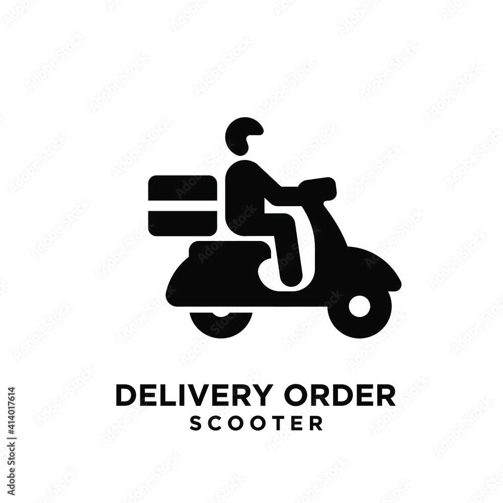 scooter delivery order logo icon design scooter delivery order logo icon design