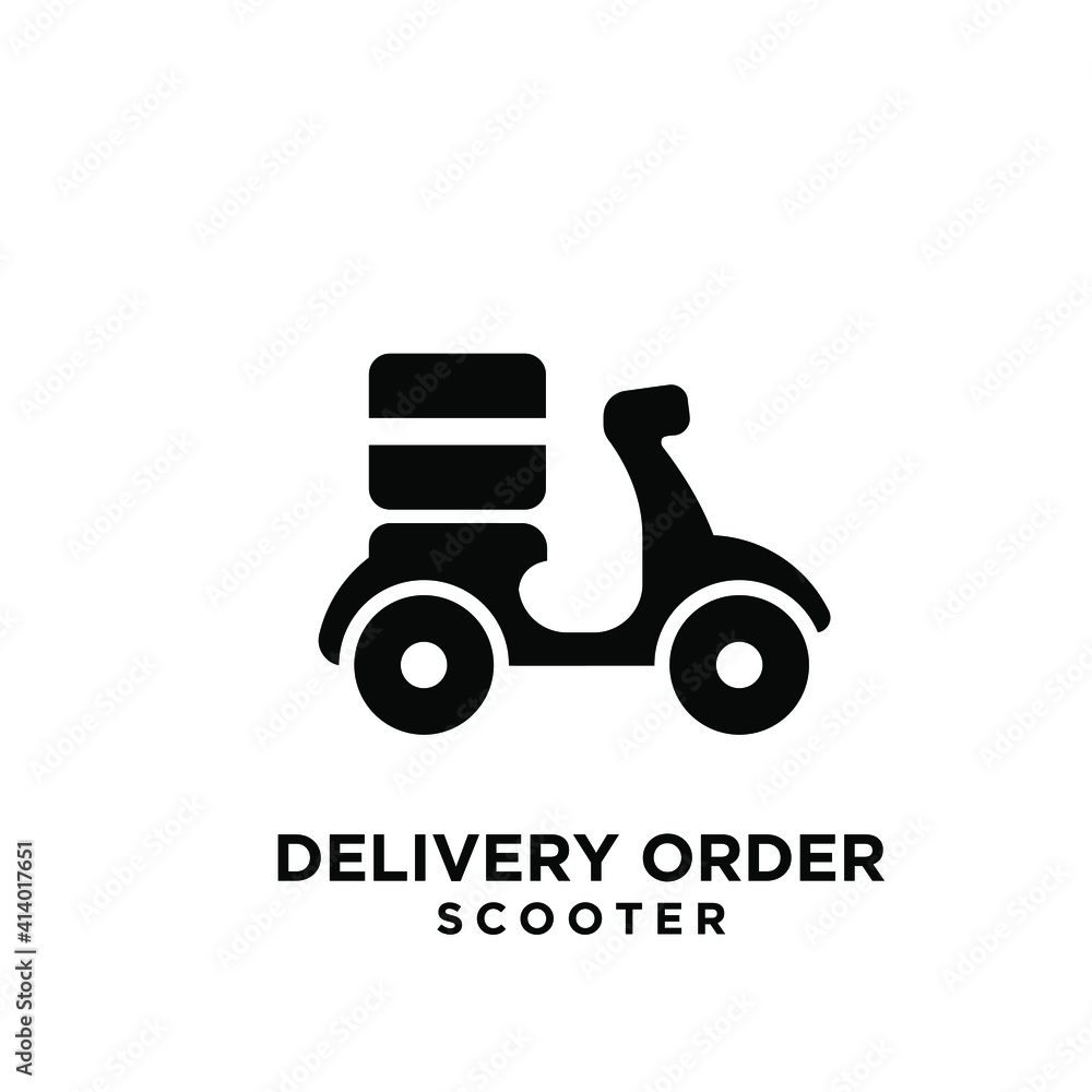 scooter delivery order logo icon design scooter delivery order logo icon design