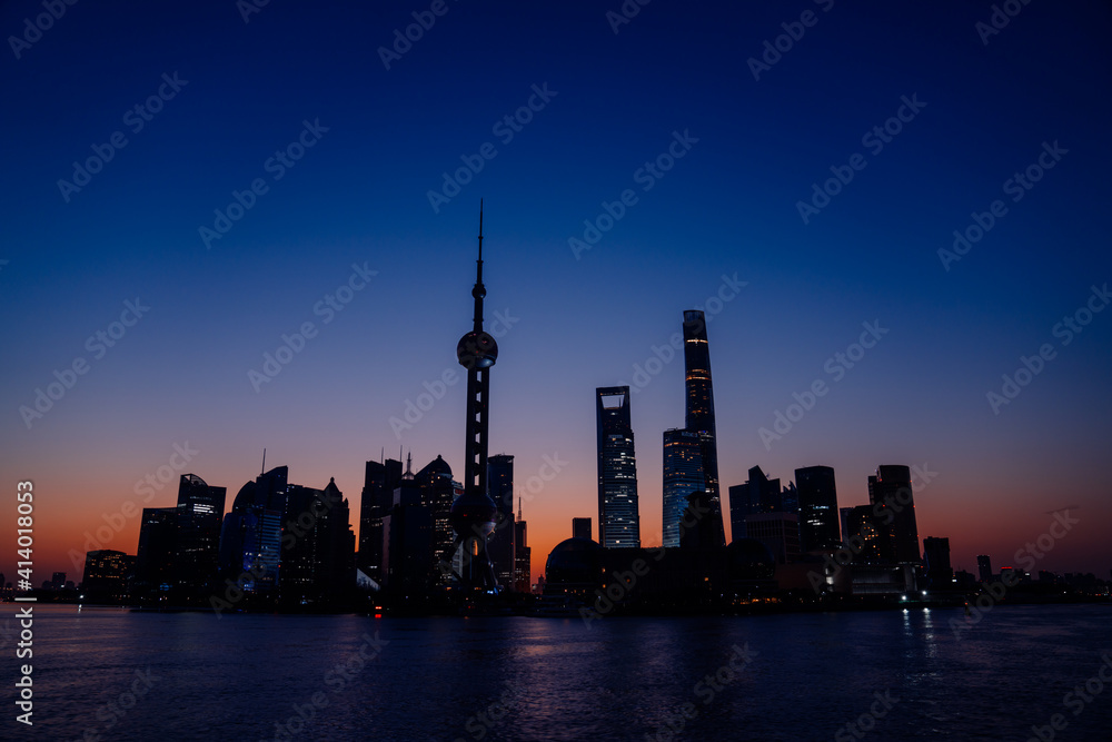 A sunrise in Lujiazui, Pudong, Shanghai