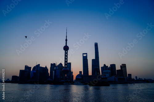 A sunrise in Lujiazui  Pudong  Shanghai
