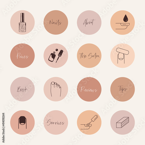 Nail services social media highlight covers