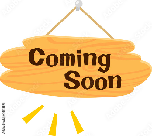 「COMING SOON」と書かれたドアプレート