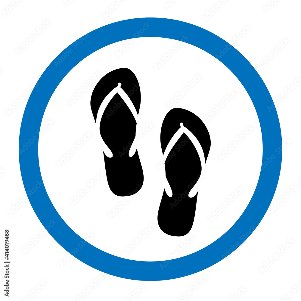 Use slippers sign Use slippers sign