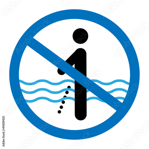 No peeing in pool