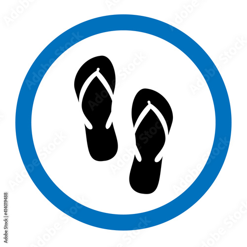 Use slippers sign