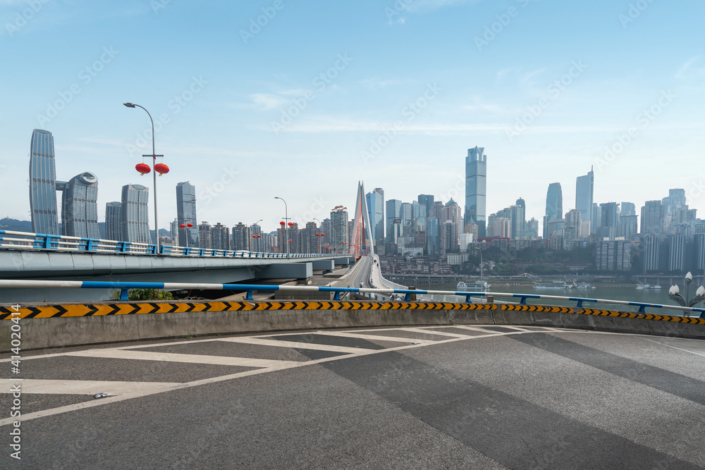 Bridges, highways and urban skylines in Chongqing, China