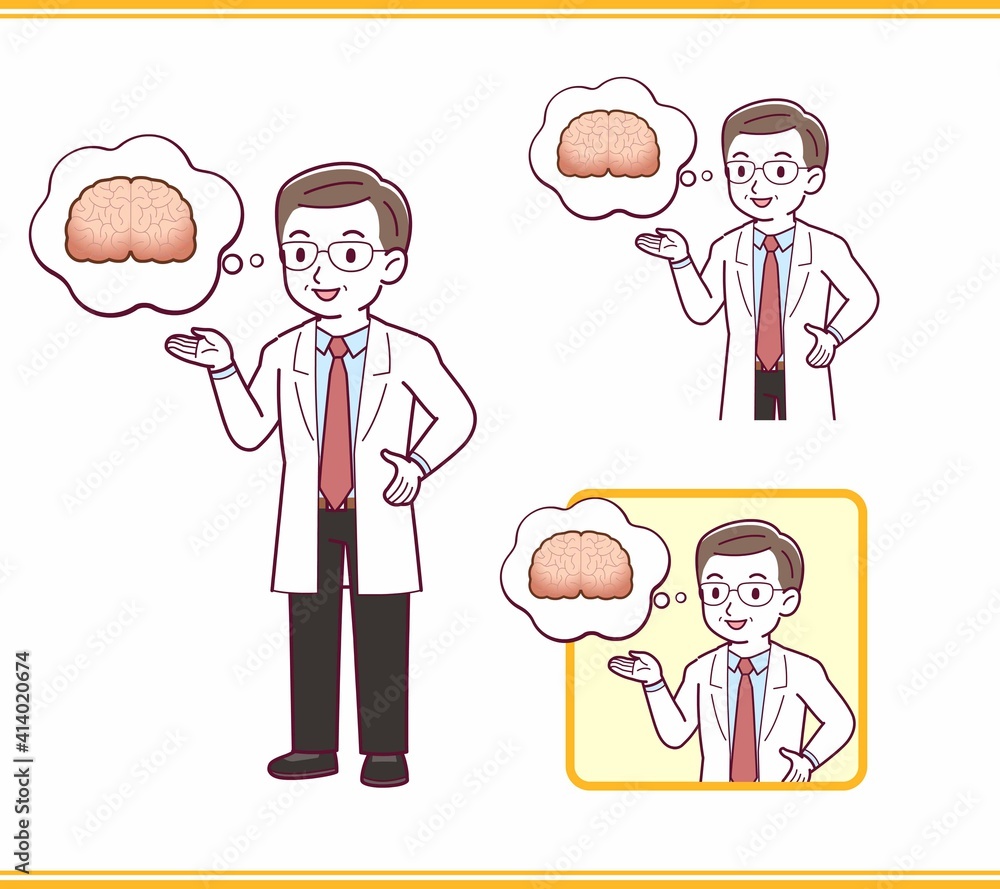Elderly male doctor in a lab coat_I2 Elderly male doctor in a lab coat_I2