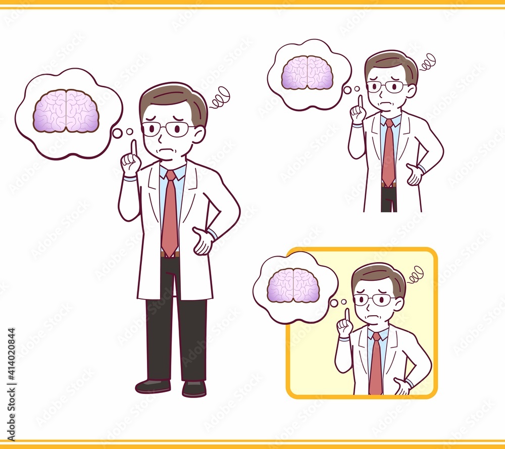 Elderly male doctor in a lab coat_I2 Elderly male doctor in a lab coat_I2