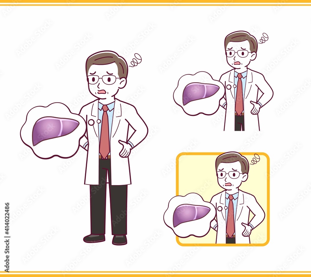 Elderly male doctor in a lab coat_I2