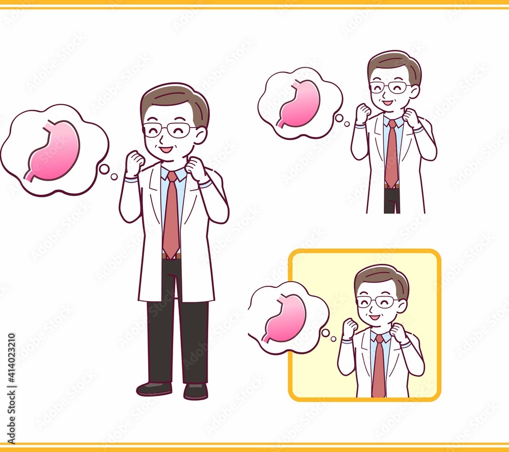 Elderly male doctor in a lab coat_I2 Elderly male doctor in a lab coat_I2