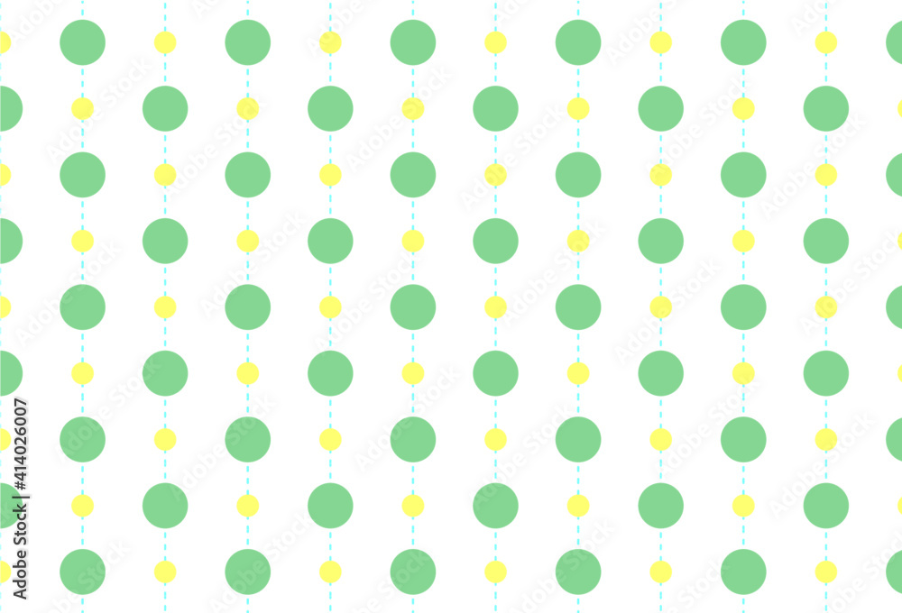 A pattern of garland design ,circles ,dots, illustration.