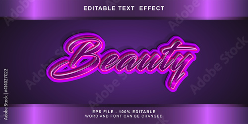 beauty text effect editable