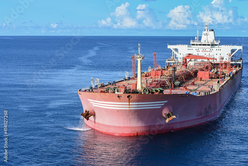 The oil tanker in the high sea