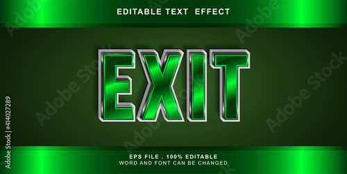 exit text effect editable