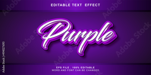 purple text effect editable