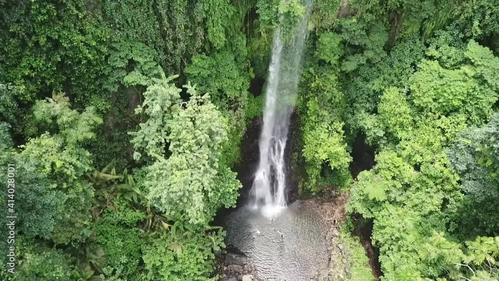 a beautiful and nature waterfall Landscape drone view a beautiful and nature waterfall Landscape drone view