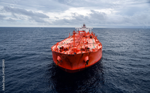 The oil tanker in the high sea