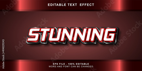 stunning text effect editable