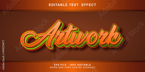 text effect editable artwork