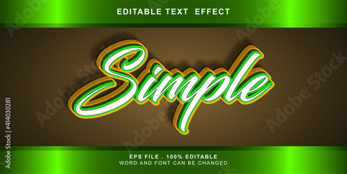 text effect editable simple