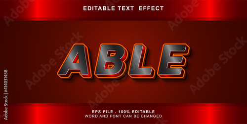 text effect editable able