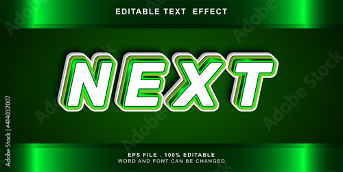 text effect editable next