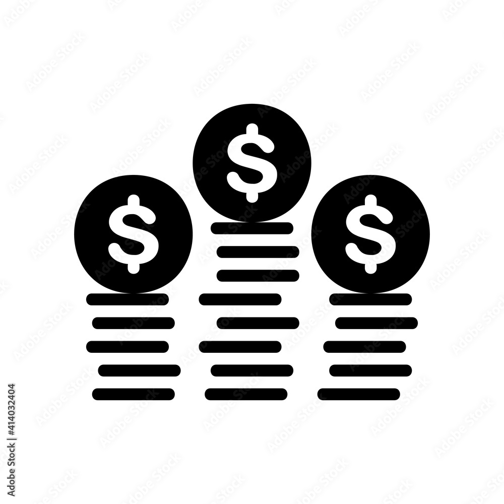 Earning icon vector illustration in solid style about marketing and growth for any projects Earning icon vector illustration in solid style about marketing and growth for any projects