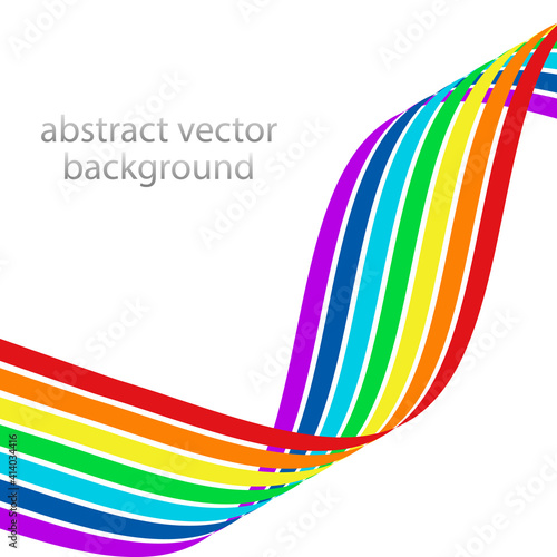 The background of the rainbow lines. Vector illustration for your business presentations.