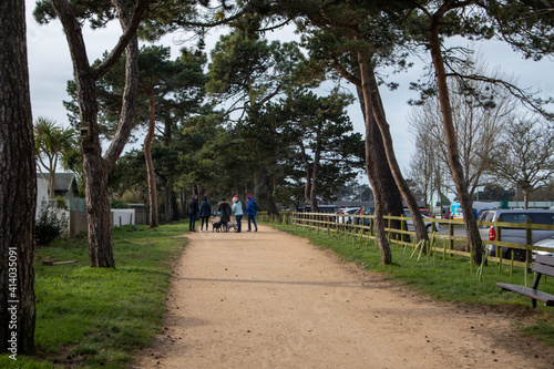 Fototapeta Naklejka Na Ścianę i Meble -  walk in the park, Jersey, Channel Islands, old railway track