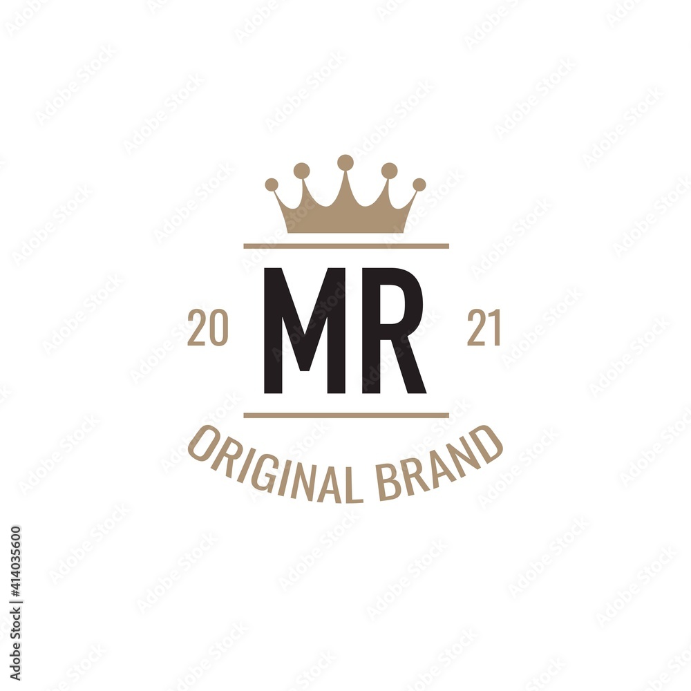 Initial Letter MR King Logo Design Template Vintage King Template Logo initial-letter-mr-king-logo-design-template-vintage-king-template-logo