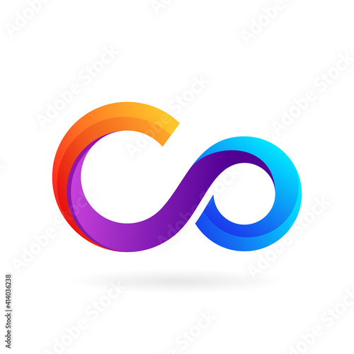 infinity logo letter c and o