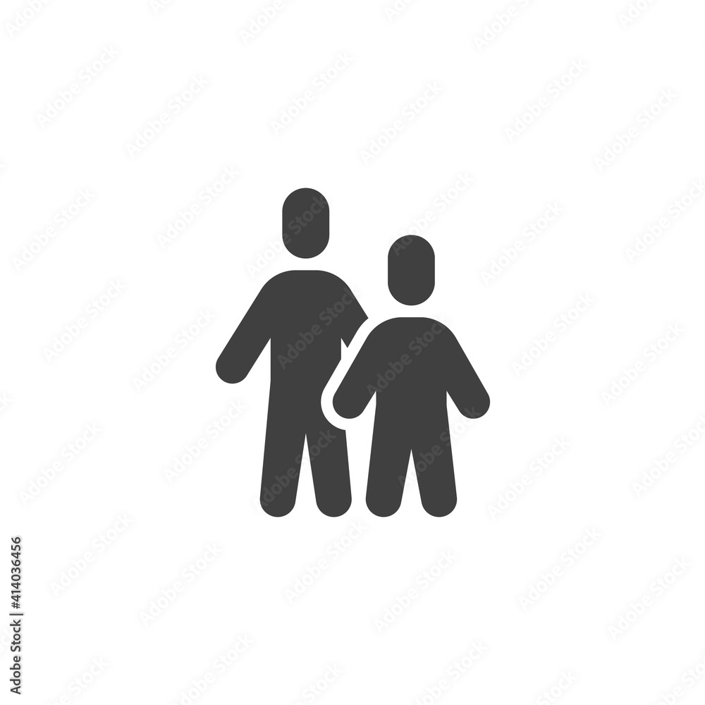 Dad with son vector icon. filled flat sign for mobile concept and web design. Man and child glyph icon. Symbol, logo illustration. Vector graphics Dad with son vector icon. filled flat sign for mobile concept and web design. Man and child glyph icon. Symbol, logo illustration. Vector graphics